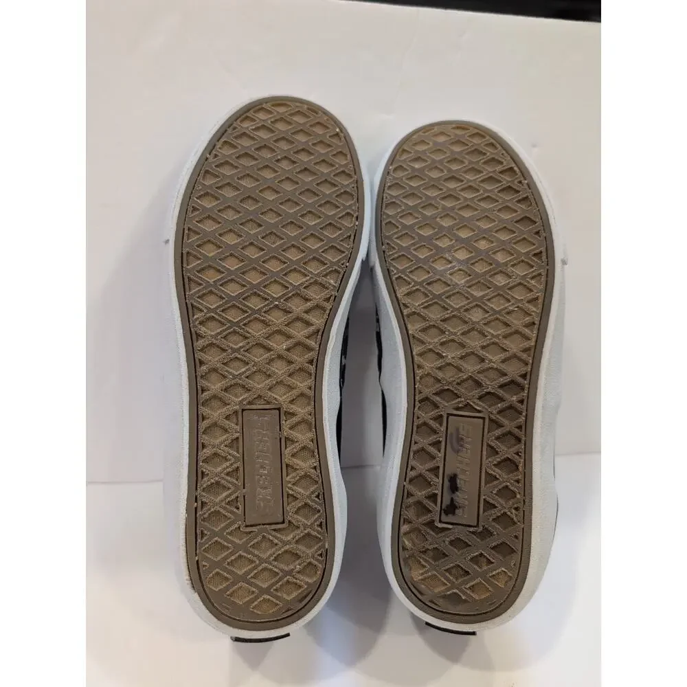 Skechers Camo Gray Skull Slip Ons Size 3 Unisex‎ Canvas Shoe
